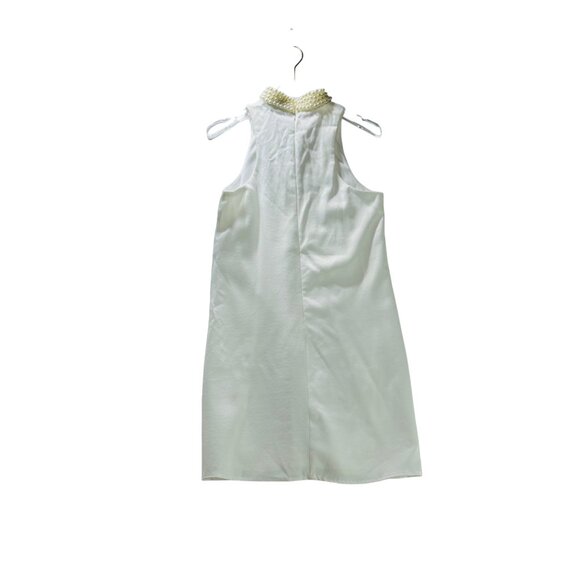 LULUS Women's Dress White Sleeveless Pearl Embellished Neckline Stretch Size XS - Picture 12 of 16